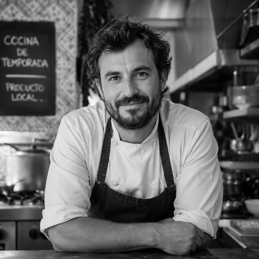 Portret van chef Henri